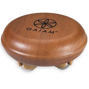 Gaiam Relax Hand Held Massager 3.25” Wooden Stainless Steel Balls, Travel Relief